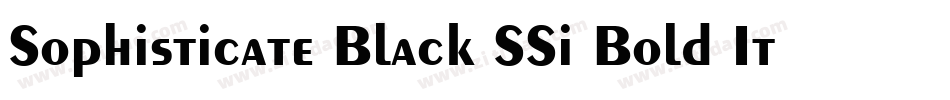 Sophisticate Black SSi Bold Italic字体转换